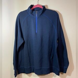 Michael Kors Men's XXL Blue Quarter Zip‎ pullover great condition